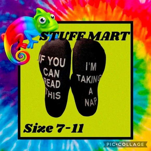 3/$25 MENS QUOTE SAYINGS SOCKS IF YOU CAN READ THIS IM TAKING A NAP SIZE… - Picture 6 of 7